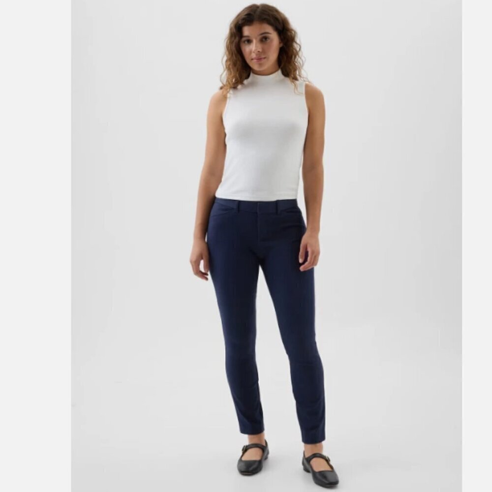 Gap Signature Skinny Stretch Ankle Pants Size 10 Navy Blue RT$60 Minimalist
